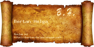 Bertan Helga névjegykártya